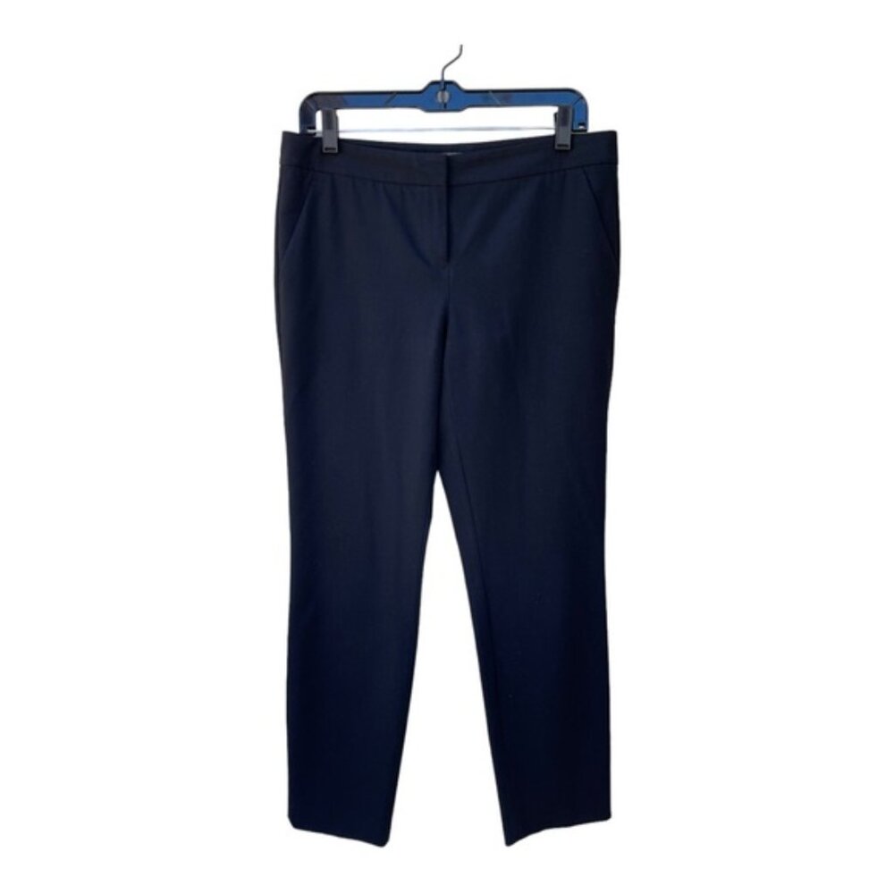 Vince Camuto Black Flat Front Straight Leg Career Pants Size 6